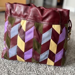 Fossil Gigi Drawstring Leather Shoulder Bag